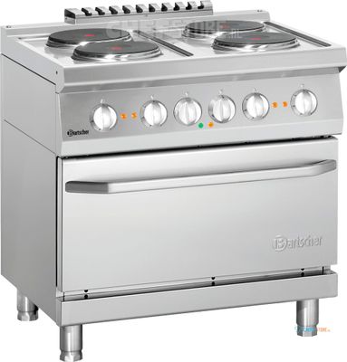 Bartscher El. Fornuis 700 B800 4 Pits EO - 286234W 1