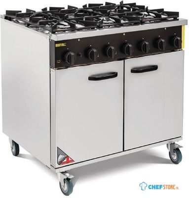 Buffalo 6 pits fornuis op propaangas | CE371-P