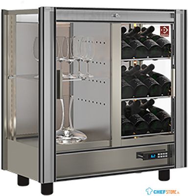 Gekoelde Wijnvitrine Lt. 216 - Moduleerbaar - Diamond PVV-4-R6 1