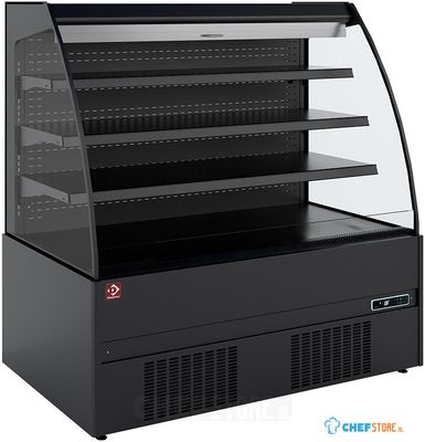 Diamond Halfmuurkoelkast, Zelfbediening, Open, met Gordijn - FULL BLACK - FRM25-G5 1