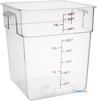 Polycarbonaat Voedseldoos | Vierkant | 15 liter | Vogue | CF025