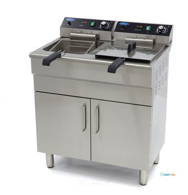 Maxima Frituurpan - 2x 16 L - 2 Manden - met Tapkraan en Opbergruimte - 09365156