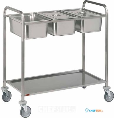 Diamond Serveerwagen in R.V.S., 3x GN 1/1 + 1 niveau | CP2/311 1