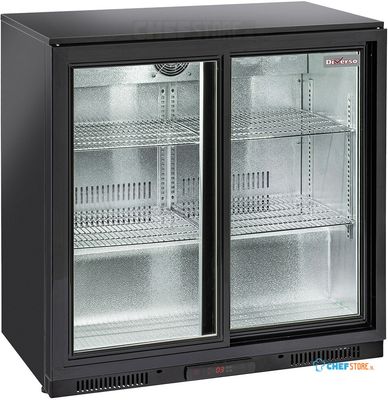 Diverso By Diamond Gekoelde Flessenkoeler "achterbar" Geventileerd, 2 Glazen Schuifdeuren - WR-TAB2-S3 1