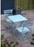 Bolero vierkante opklapbare stalen tafel turquoise 60cm | GK985 8