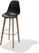 Essentials Keeve Barkruk Zwart, Berkenhouten Frame en Kunststof Zitting, 53x47x119cm (LxBxH), 506F01SB