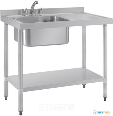 Vogue spoeltafel enkele spoelbak afdruiprek rechts, Vogue DY820