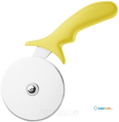 Hygiplas RVS Pizzawiel Geel 10cm - Hygiplas FX132