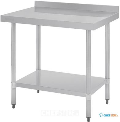 Rvs Werktafel Met Achteropstand | 90cm | Vogue | GJ506