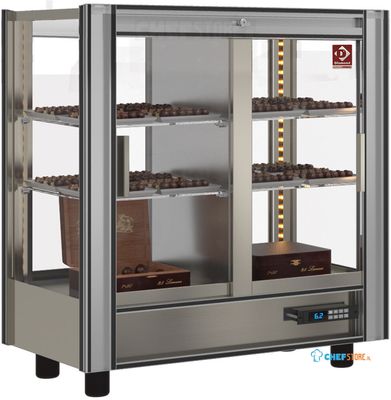 Gekoelde Chocolade Vitrine Lt. 216 - Doorgeef - Moduleerbaar - Diamond PCC-1/TR-R6 1