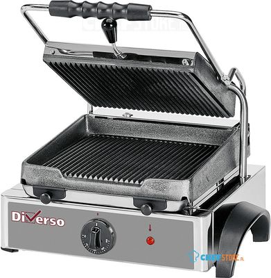Diverso by Diamond WR-GR42-33-OCC C Elektrische panini grill, geribde platen