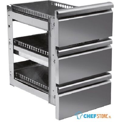 Drawers Kit 3x 1/3 For Pizza Counters With Depth 800 mm, Mastro Z/F3D6040 1
