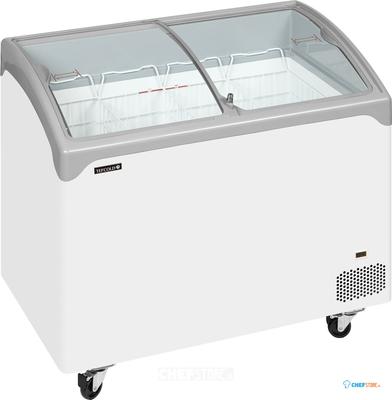 Elegante Diepvrieskist met Gebogen Glazen Schuifdeksels - NIC301SCEB