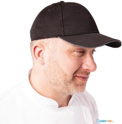 Colour by Chef Works Cool Vent baseball cap zwart en grijs | A942 1