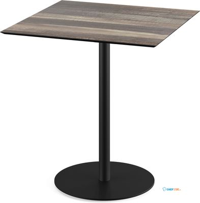 Urban Terrastafel Zwart Frame + Tropical Wood HPL 70x70 cm - Essentials 130011277