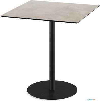 Urban Terrastafel Zwart Frame + Moonstone HPL 70x70 cm - Essentials 130011377
