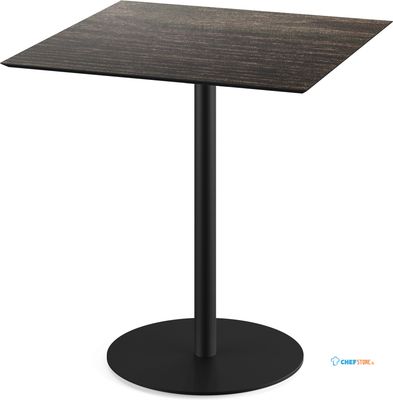Urban Terrastafel Zwart Frame + Riverwashed Wood HPL 70x70 cm - Essentials 130011477