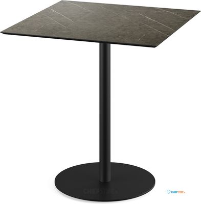 Urban Terrastafel Zwart Frame + Midnight Marble HPL 70x70 cm - Essentials 130011677