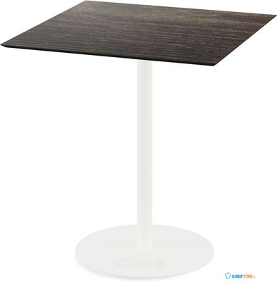 Urban Terrastafel Wit Frame + Riverwashed Wood HPL 70x70 cm - Essentials 130021477