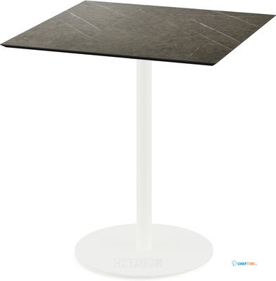 Urban Terrastafel Wit Frame + Midnight Marble HPL 70x70 cm - Essentials 130021677