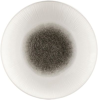 Churchill FC190 Bamboo diepe coupe borden met print in het midden kwartszwart 281mm (12 stuks)