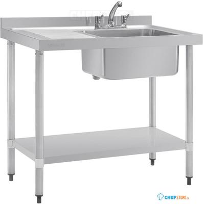 Vogue RVS spoeltafel met afdruiprek links, Vogue DY821