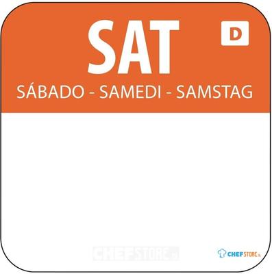 Oplosbare Voedseletiketten | Kleurcode Zaterdag | Rol 1000 | Vogue | U782