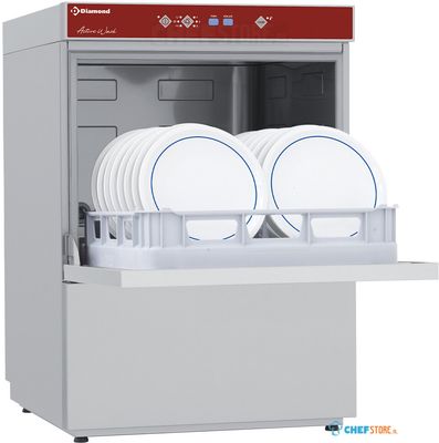 Horeca vaatwasser met breaktank en doorlopende ontharder | 50 x 50 cm mand | Active wash | D86/6B-AC | Diamond 1