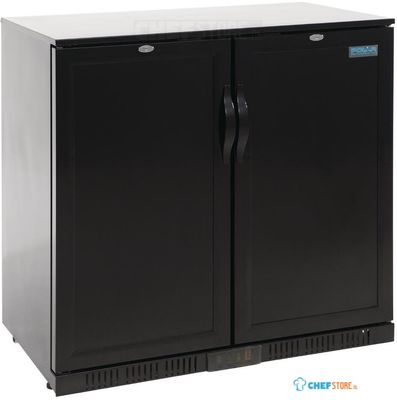 Polar G-Serie 2-Deurs Barkoeling Met Blinde Klapdeuren Zwart 208l, Polar GL016