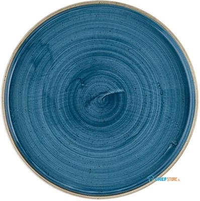 Churchill Super Vitrified Churchill Stonecast Java Blue Bord met Opstaande Rand 25.9 cm Pak van 6 - HR386