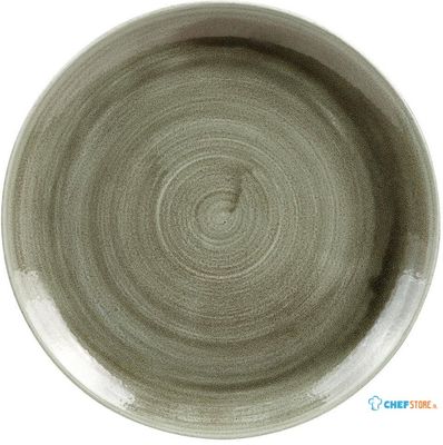 Churchill Stonecast Patina Burnished Green Evolve Coupe Bord 26 cm Pak van 12 - HC807