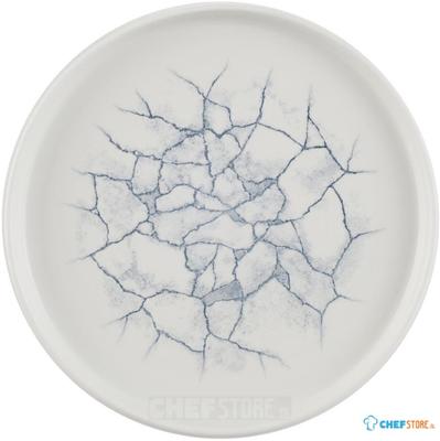 Churchill Studio Prints Kintsugi Pearl Grey Bord met Opstaande Rand 22 cm Pak van 6 - CX697