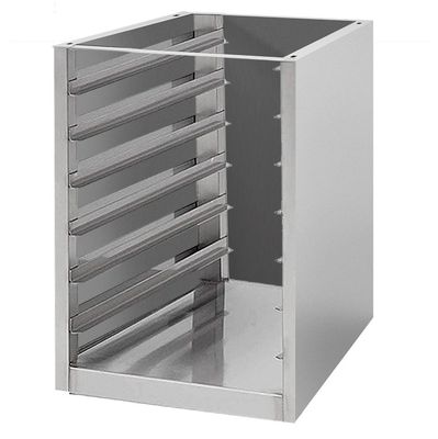 Gastro-Inox Ladeblok van RVS voor 6 GN Roosters, voor Werktafels Tot 70cm Diep - 301.709 1