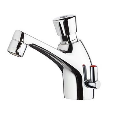 Mengkraan met Waterbesparende Drukknopbediening Korte Uitloop Bovenzijde - 402.602 1