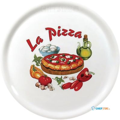 Saturnia porseleinen pizzaborden 31cm met "La Pizza"-decor | DJ957