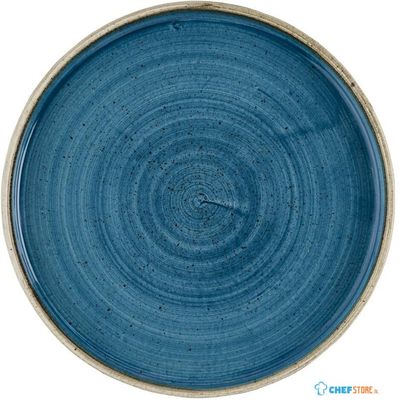 Churchill Super Vitrified Churchill Stonecast Java Blue Bord met Opstaande Rand 21 cm Pak van 6 - HR387