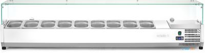 Opzet Koelvitrine | 9x GN 1/3 | hard glazen kap | Arktic 232996