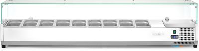 Opzet Koelvitrine | 9x GN 1/3 | hard glazen kap | Arktic 232996