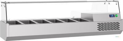 Gekoelde Opzetvitrine | 6x 1/3 GN | Glaswand | RVS | Combisteel | 7489.5240 1