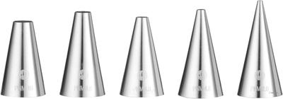 Hendi Spuitmondjes rvs set 5 glad 2-4-6-8-10 mm | 551691 1