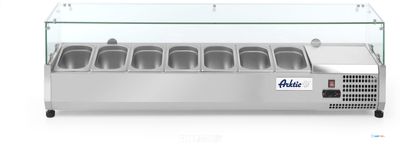 Opzet Koelvitrine | 7x GN 1/4 | hard glazen kap | Arktic 232910 1