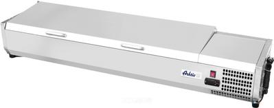 Opzetkoelvitrine | 4x GN1/3 B=120cm | Rvs deksel | Hendi 233948 1