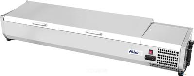 Opzetkoelvitrine | 6x GN1/3 B=140cm | Rvs deksel | Hendi 233955 1