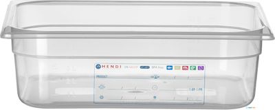 Hendi Voorraaddoos GN 1/2 100 mm HACCP PP | 880173
