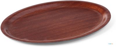 Hendi Dienblad Mahonie - Ovaal 290x210 mm antslip Woodform - 507933 1