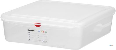 HENDI 873342 GN container 1/1 polypropyleen, , GN 1/1, 13L, Transparant, 530x325x(H)100mm