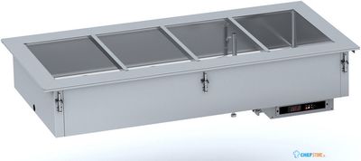 Drop-In Bain-Marie 3/1 - Automatisch Water Vullen, CombiSteel 7495.0290 1