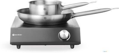 Set: Inductie Kookplaat 3500W + Steelpan + Koekenpan HENDI Zwart 220 240V/3500W 320x395x(H)95mm - 239889 1