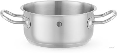 Kookpan Laag - zonder Deksel - HENDI - Kitchen Line - 1,5 Liter - Diameter 16 cm - Hoogte 7,5 cm - 837641