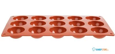 Siliconen bakvorm | 15 halve bollen | Pavoni Italia | N936